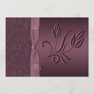 Invitation pourpre de mariage de passion de prune