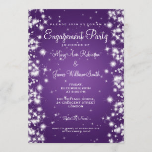 Invitation Pourpre d'étincelle d'hiver de partie de