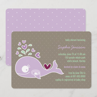 Invitation pourpre enceinte lunatique de baby