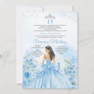Invitation Poussière Bleue Espagnole Princesse Florale Douce 