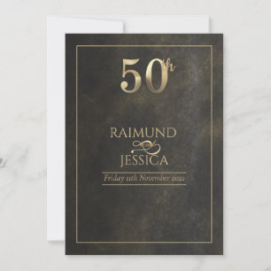 Invitation poussière d'or 50e anniversaire