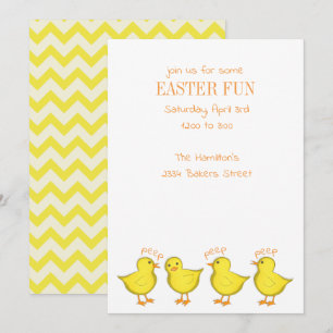 Invitation Poussins 5x7