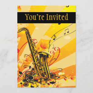 Invitation Poutres De Musique Saxophone Jazzy