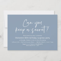 Pouvez-Vous Garder Un Secret, Surprise Anniversair