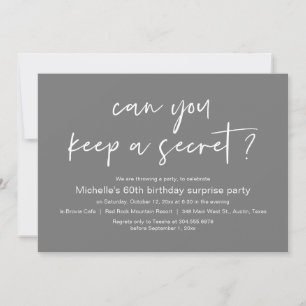 Invitation Pouvez-Vous Garder Un Secret, Surprise Anniversair