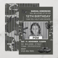 POW, salle d'évasion à thème de guerre, fête d'ann