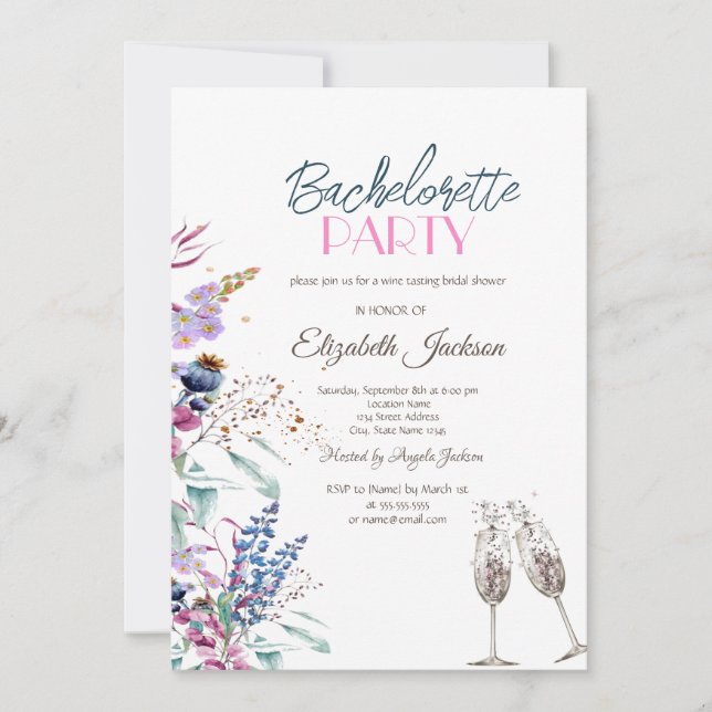 Invitation Prairie de fleurs sauvages (Devant)