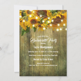 Invitation Prairie de Tournesol Conception Florale Rustique