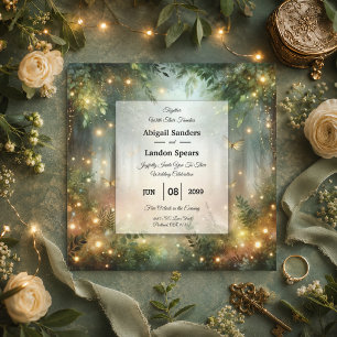 Invitation Prairie Magique de la Forêt Mystique