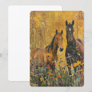 Invitation prairie sauvage de chevaux