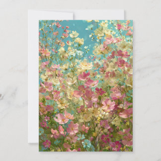 Invitation Prairies de fleurs sauvages colorées 3