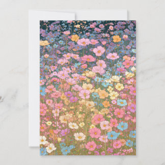 Invitation Prairies de fleurs sauvages colorées 3