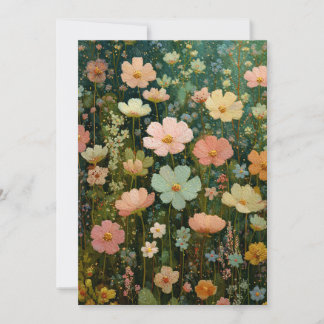 Invitation Prairies de fleurs sauvages colorées 3