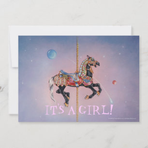 INVITATION PRANCING PONY CAROUSEL