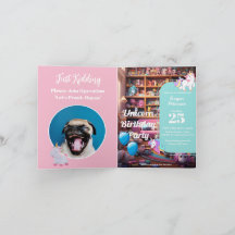 Prank Birthday Invitation, Unicorn Love, fête pers