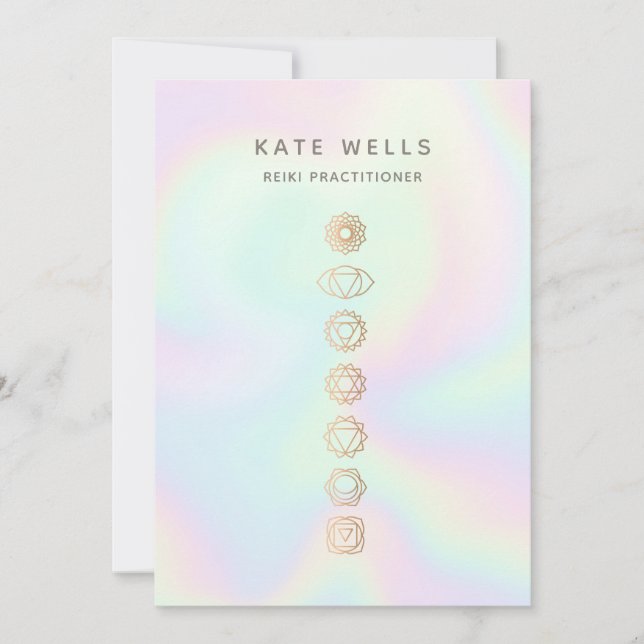 Invitation Praticien Holographique Chakras Reiki (Devant)