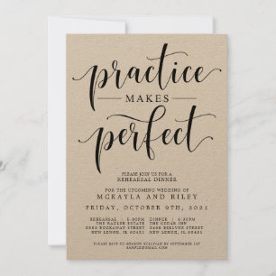 Invitation Pratique Fait Un Dîner De Répétition Mariage Parfa