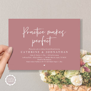 Invitation Pratique rend parfait, Dîner de répétition Mariage