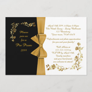 Invitation pré-bal, Pré-bal, Quinceanera, Sweet16