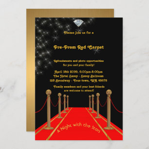 Invitation pré-bal, préprom, tapis rouge, 15e, 16e