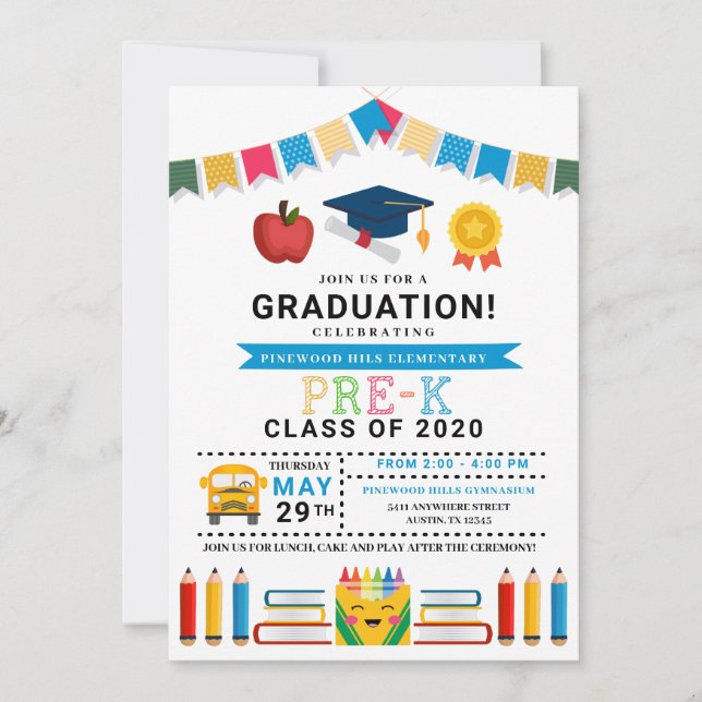 Invitation pré-K Graduation (Devant)