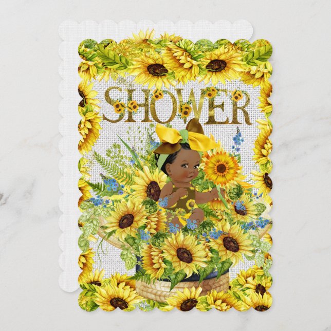 Invitation Précieuse au Baby shower (Devant / Derrière)