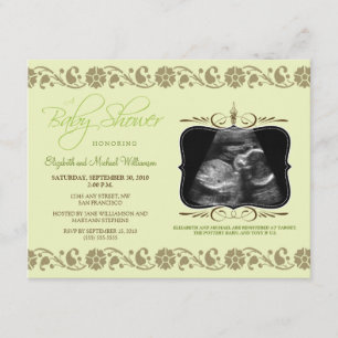 Invitation précieuse de baby shower de sonogramme