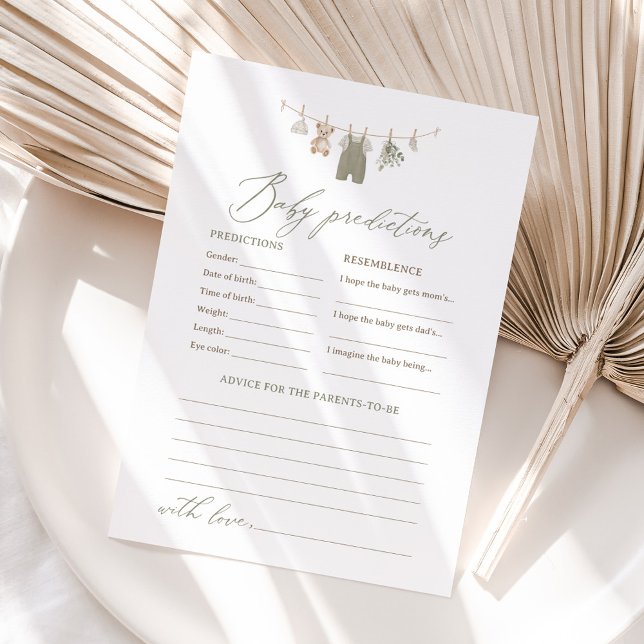 Invitation Prédictions et Conseils de Vêtements de Bébé Bohèm (Créateur téléchargé)