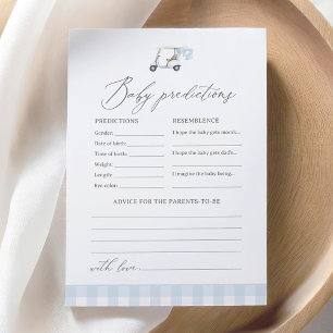 Invitation Prédictions et conseils sur le Baby shower de golf