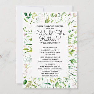 Invitation préfère-t-elle le jeu de baby shower nuptiale