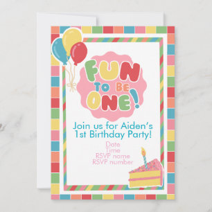 Invitation Premier Anniversaire Amusant À Être Une Fête Invit