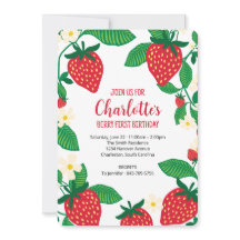 Premier anniversaire avec des fraises Whimsical