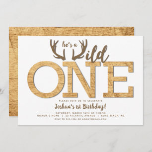 Invitation Premier anniversaire Boy Wild One