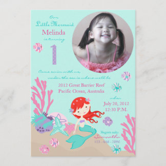 Invitation Premier anniversaire d'Auburn Mermaid