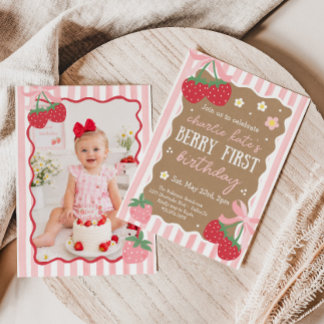 Invitation Premier anniversaire de Berry 1er anniversaire Pho