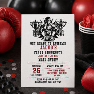 Invitation Premier Anniversaire de Boxe Knockout