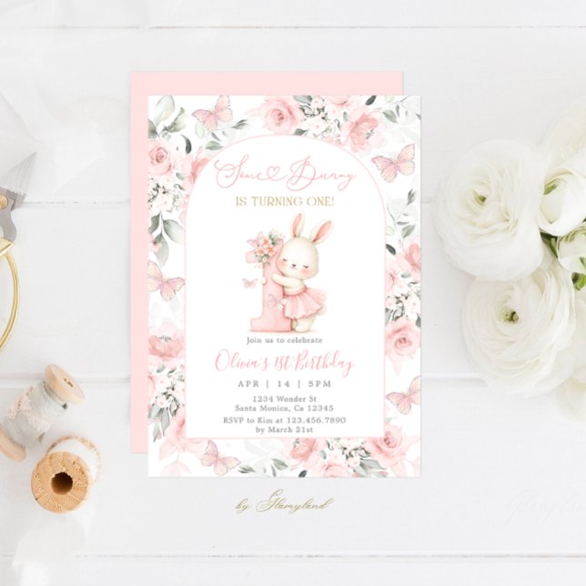 Invitation Premier anniversaire de Bunny (Créateur téléchargé)