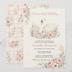 Invitation Premier Anniversaire de Cygne Mignon