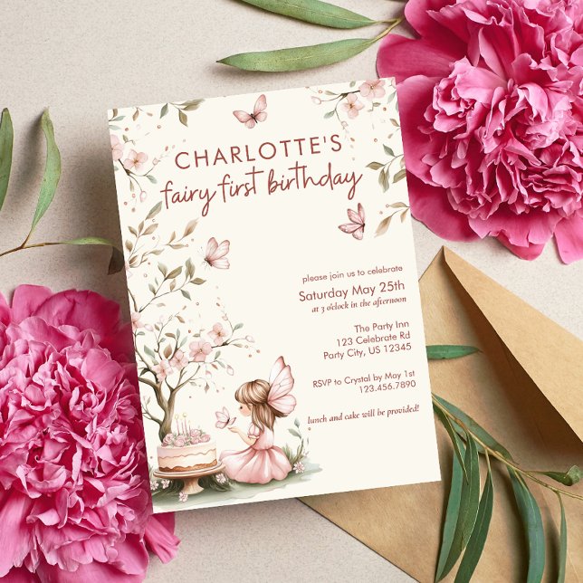 Invitation Premier Anniversaire de Fée Capricieuse  (Créateur téléchargé)