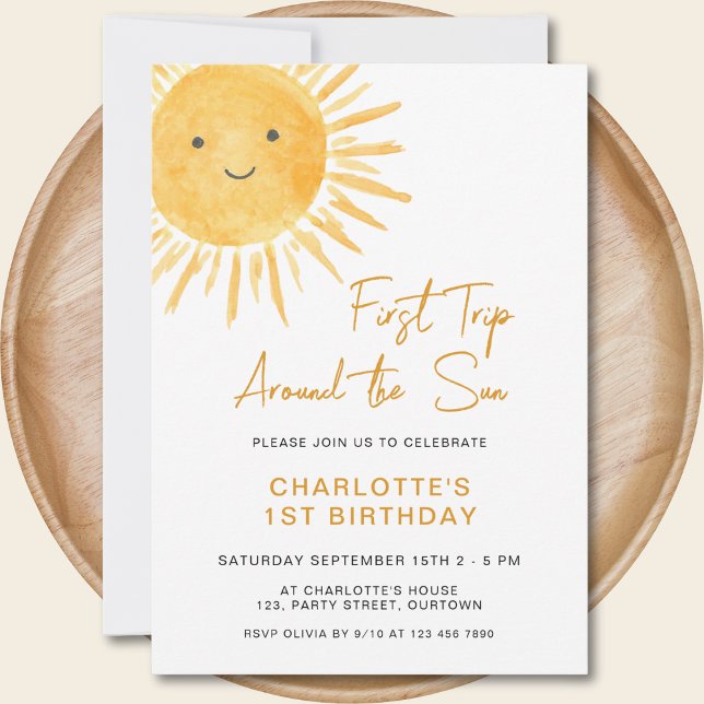 Invitation Premier Anniversaire de Fille Boho Premier Tour Au (Créateur téléchargé)
