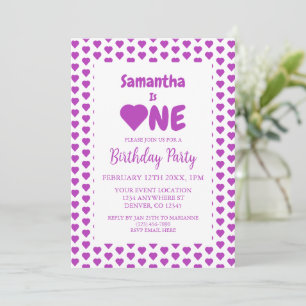 Invitation Premier anniversaire de Heart