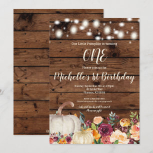 Invitation Premier anniversaire de la Russe Citrouille Bourgo