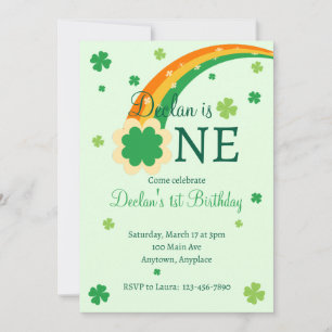 Invitation Premier anniversaire de la Saint-Patrick irlandais