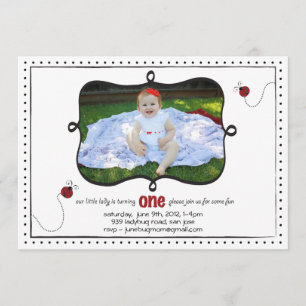 Invitation Premier anniversaire de Lady Bug