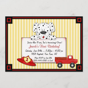 Invitation Premier anniversaire de Little Fireman
