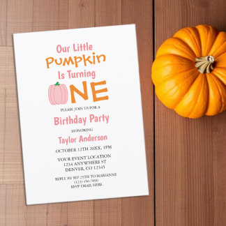 Invitation Premier anniversaire de Little Pumpkin