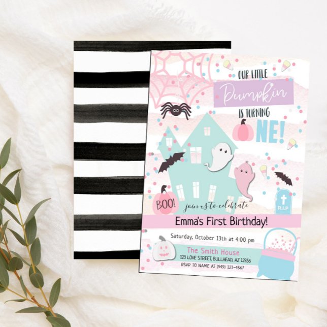 Invitation Premier anniversaire de Little Pumpkin Halloween P (Créateur téléchargé)