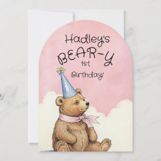 Invitation Premier anniversaire de l'ours