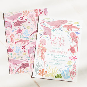 Invitation Premier anniversaire de Oneder The Sea Pink Ocean