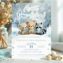 Premier Anniversaire de Ourson Onederland Hiver Bé